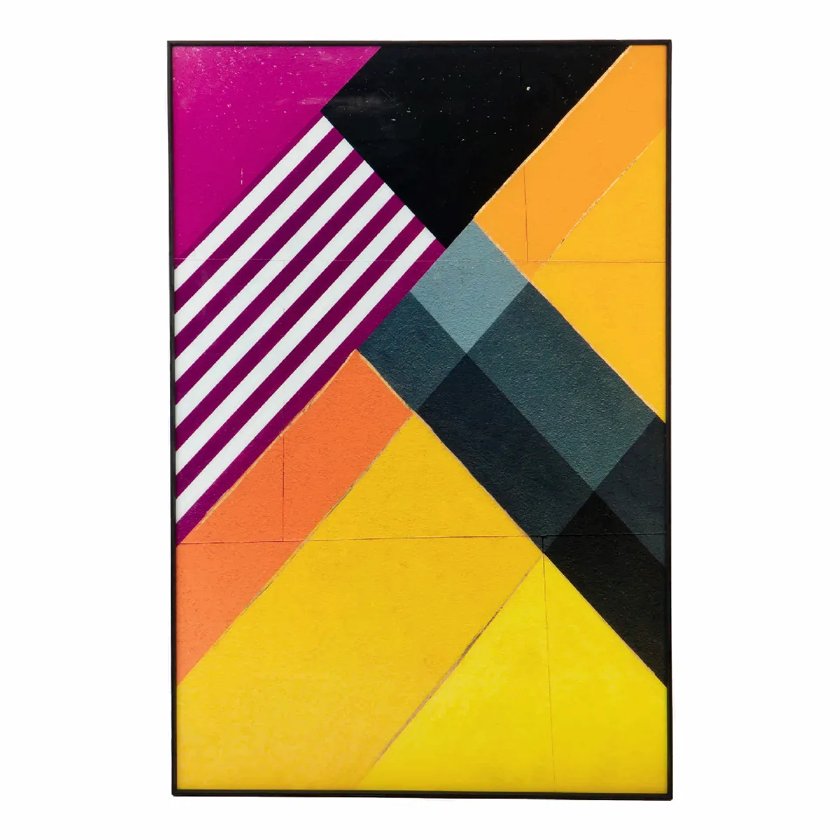 Tableau sous verre avec cadre 100 x 3,6 x 150 cm