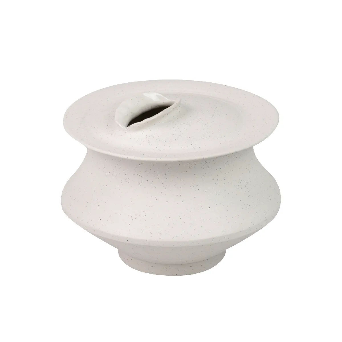 Vase en céramique beige Izmir 23 x 23 x 19 cm