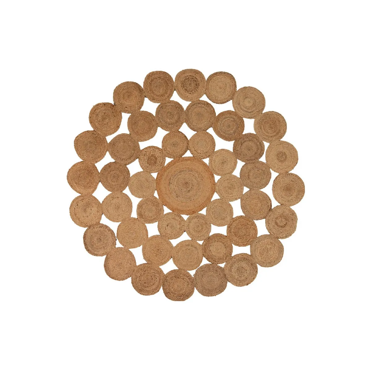 Tapis en jute marron 220 x 220 cm