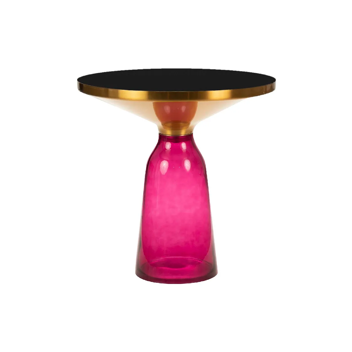 Table d'appoint en acier inoxydable et verre - 50 x 50 x 53 cm