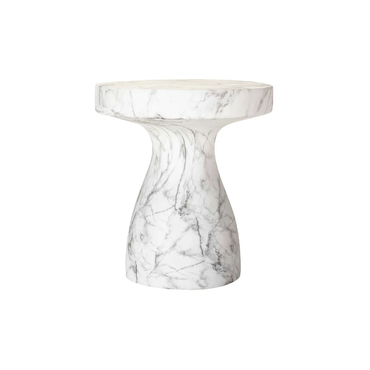 Table d'appoint blanche Sedit - 51 x 51 x 55 cm