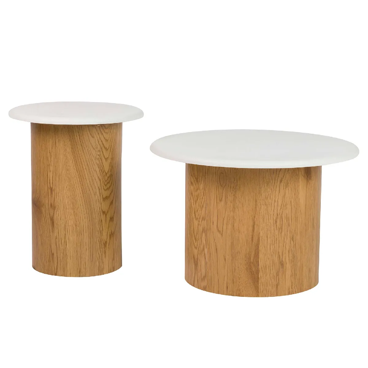 Ensemble de 2 tables en MDF 60x60x41 - 40x40x48 cm