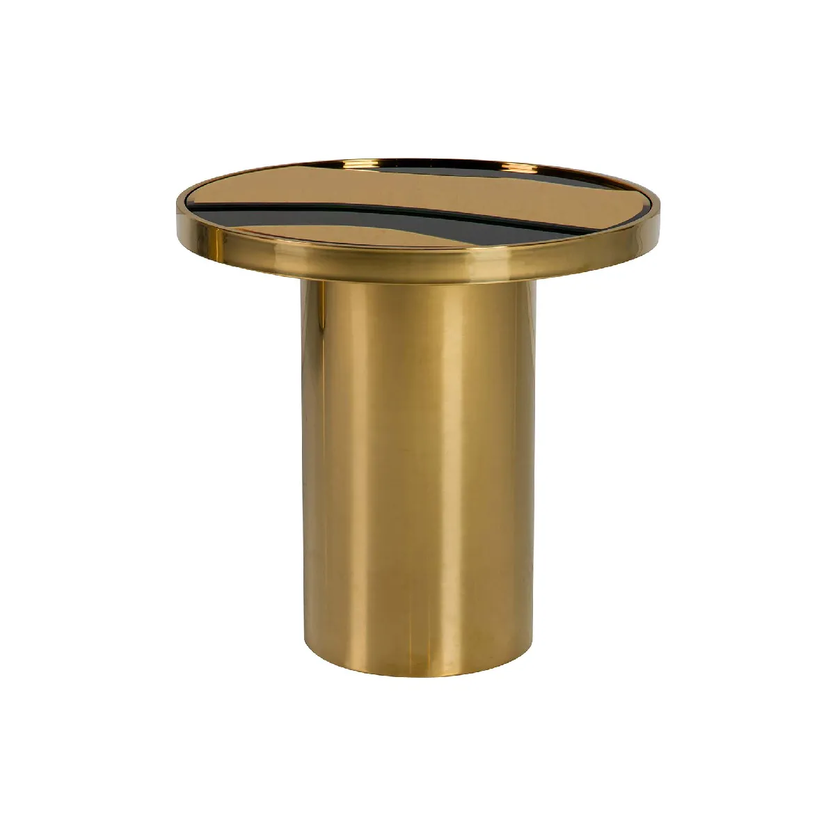 Table d'appoint en acier inoxydable doré - 55 x 53 x 55 cm