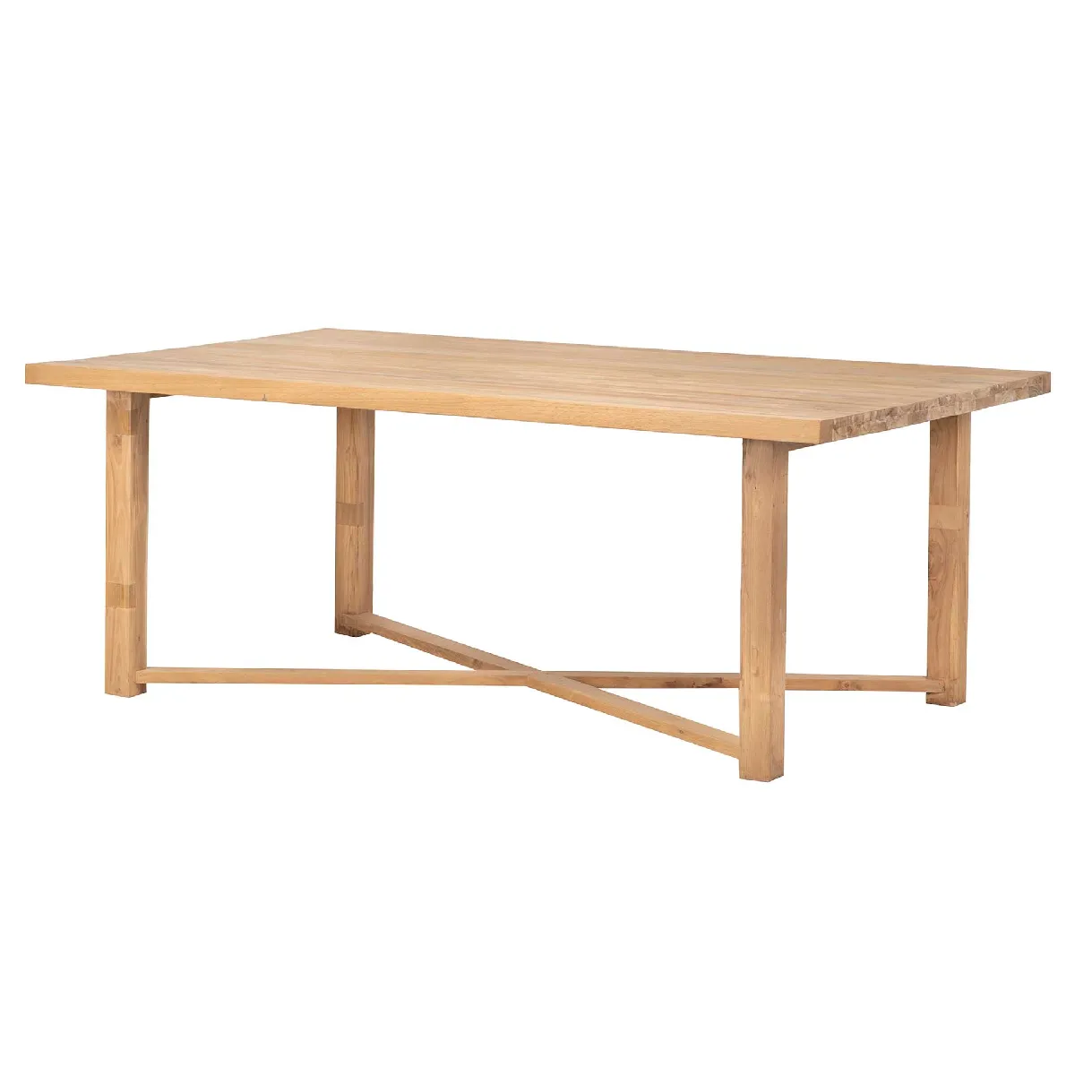 Table de salle à manger en bois naturel - 200 x 120 x 75 cm