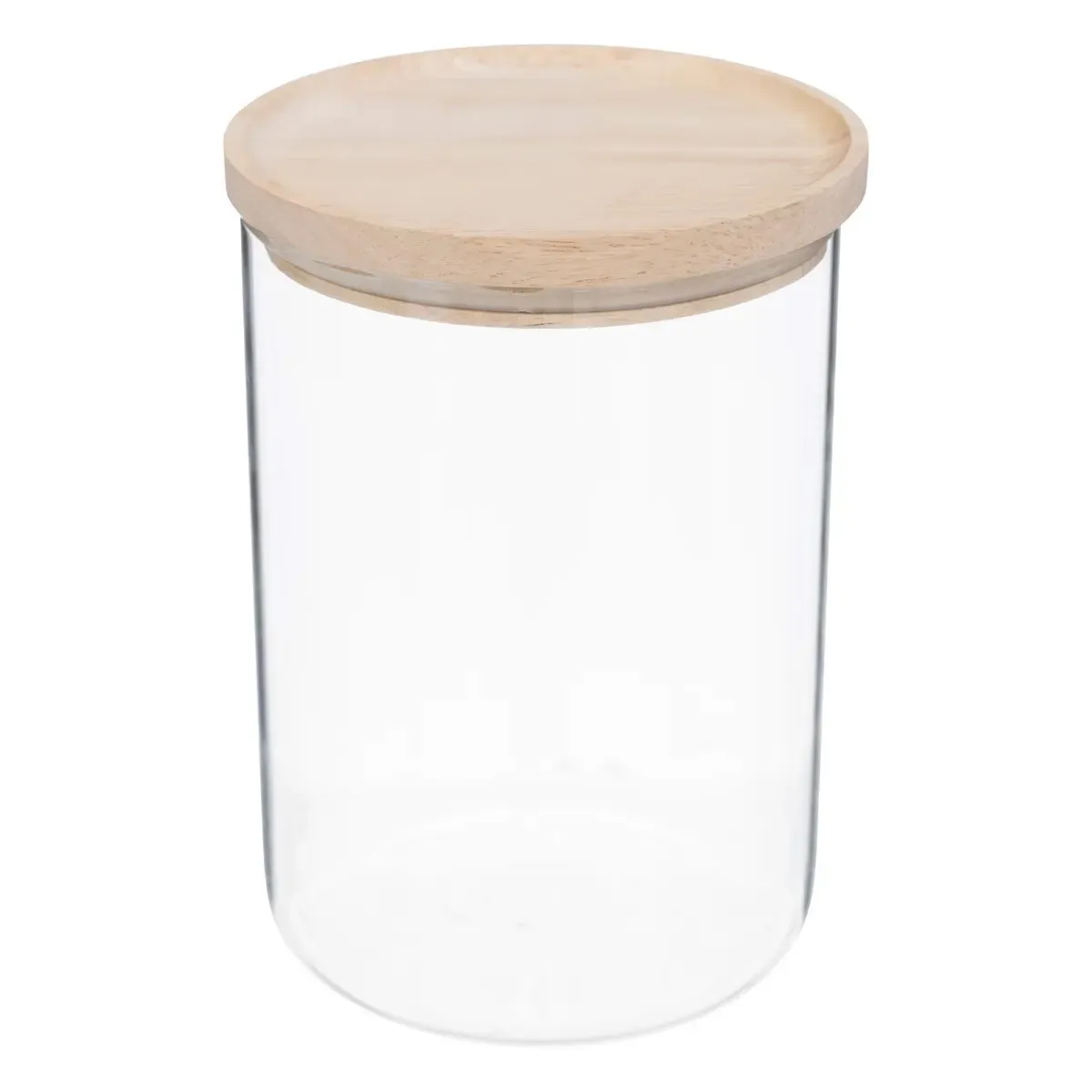 Bocal "hermet" 1,6l En Verre Avec Couvercle Hermétique Hévéa - 5five