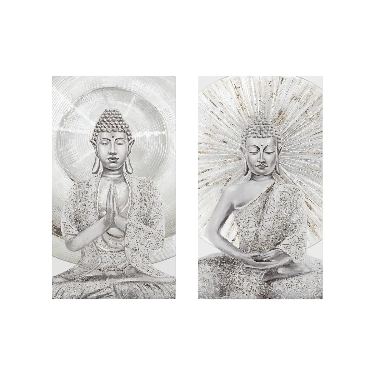 Ensemble de 2 toiles de Bouddha 50 x 3 x 90 cm