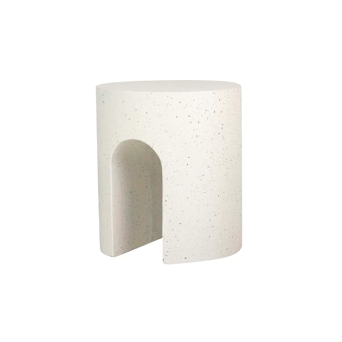 Table d'appoint et tabouret blancs Sedit - 41 x 41 x 47 cm