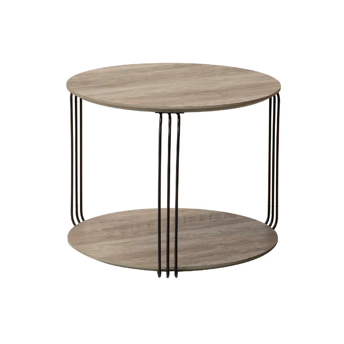 Table d'appoint en MDF, métal et vinyle K et D - 50 x 50 x 40 cm