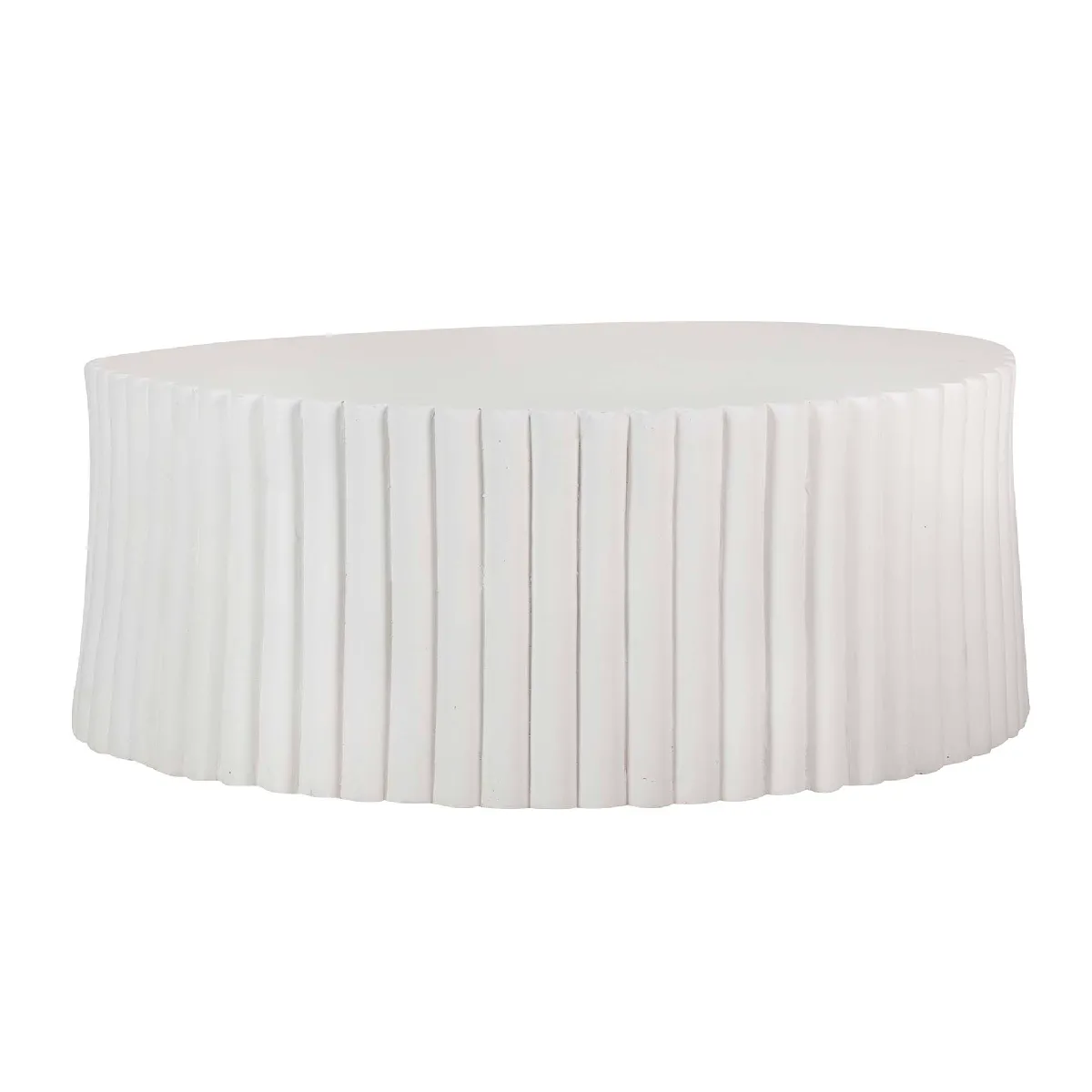 Table d'appoint Sedit blanche - 106x106x42 cm