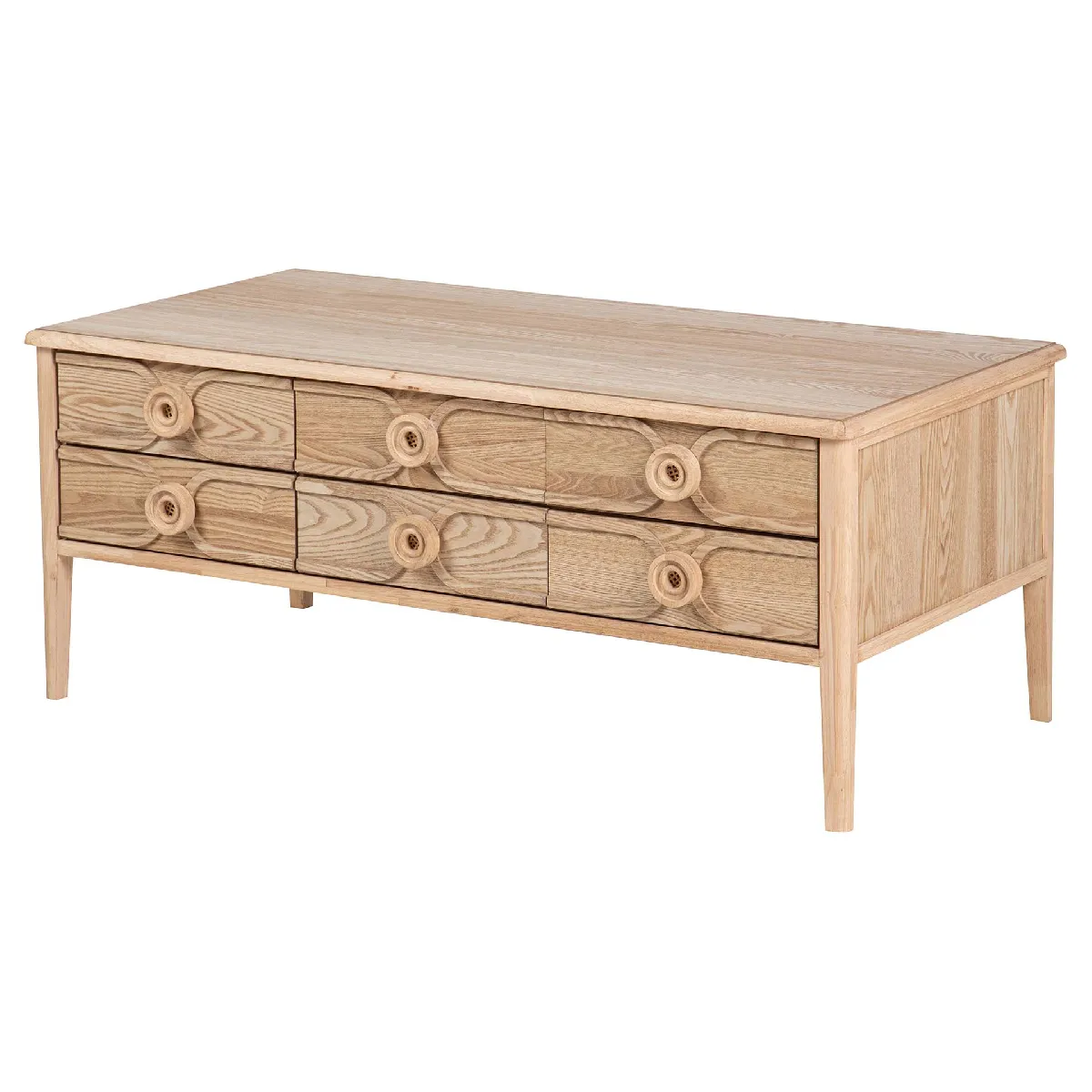 Table basse en MDF marron - 110 x 56 x 45 cm