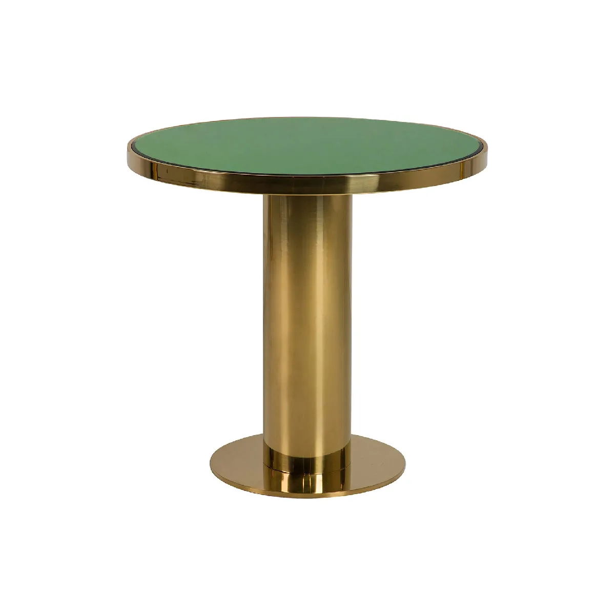 Table de salle à manger en acier inoxydable doré - 80 x 80 x 75 cm