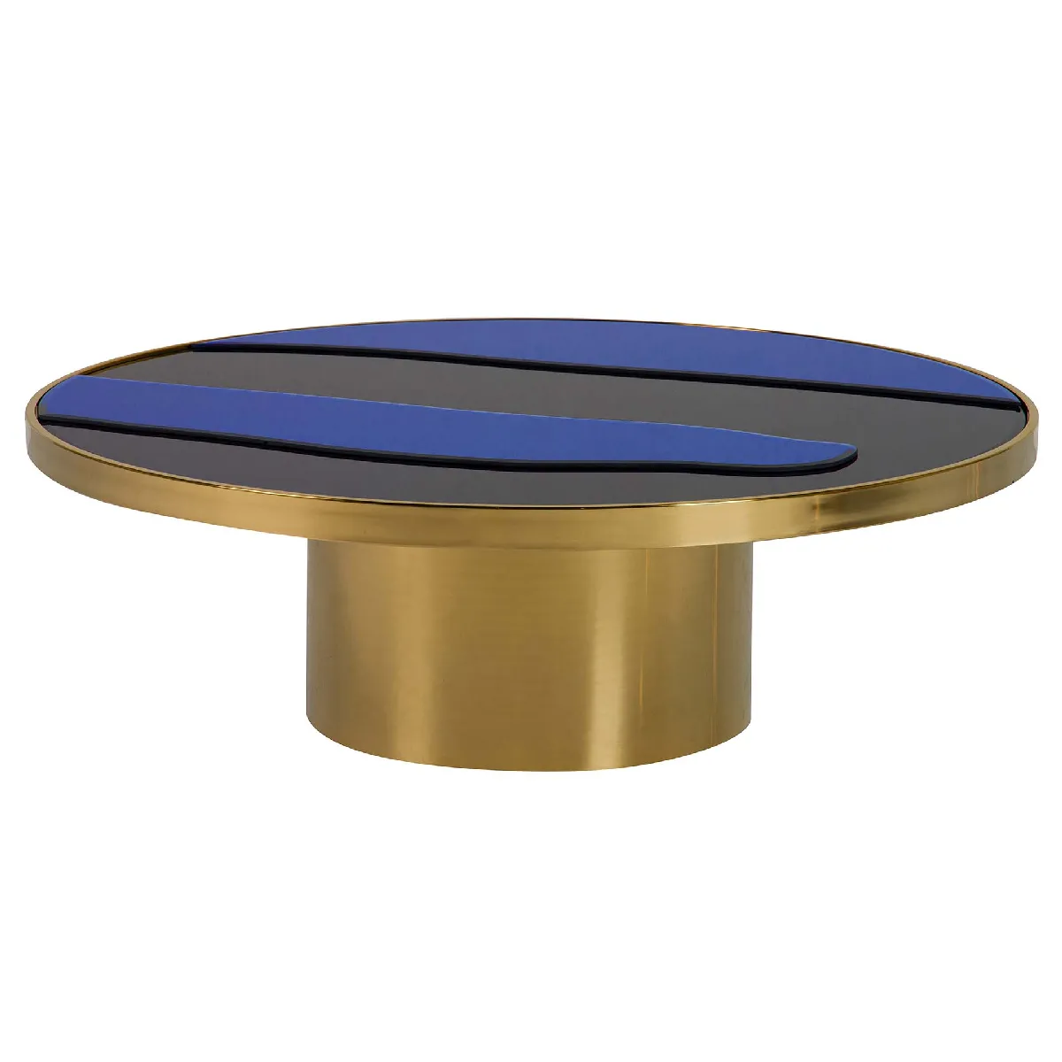 Table basse en acier inoxydable doré - 100 x 100 x 33 cm