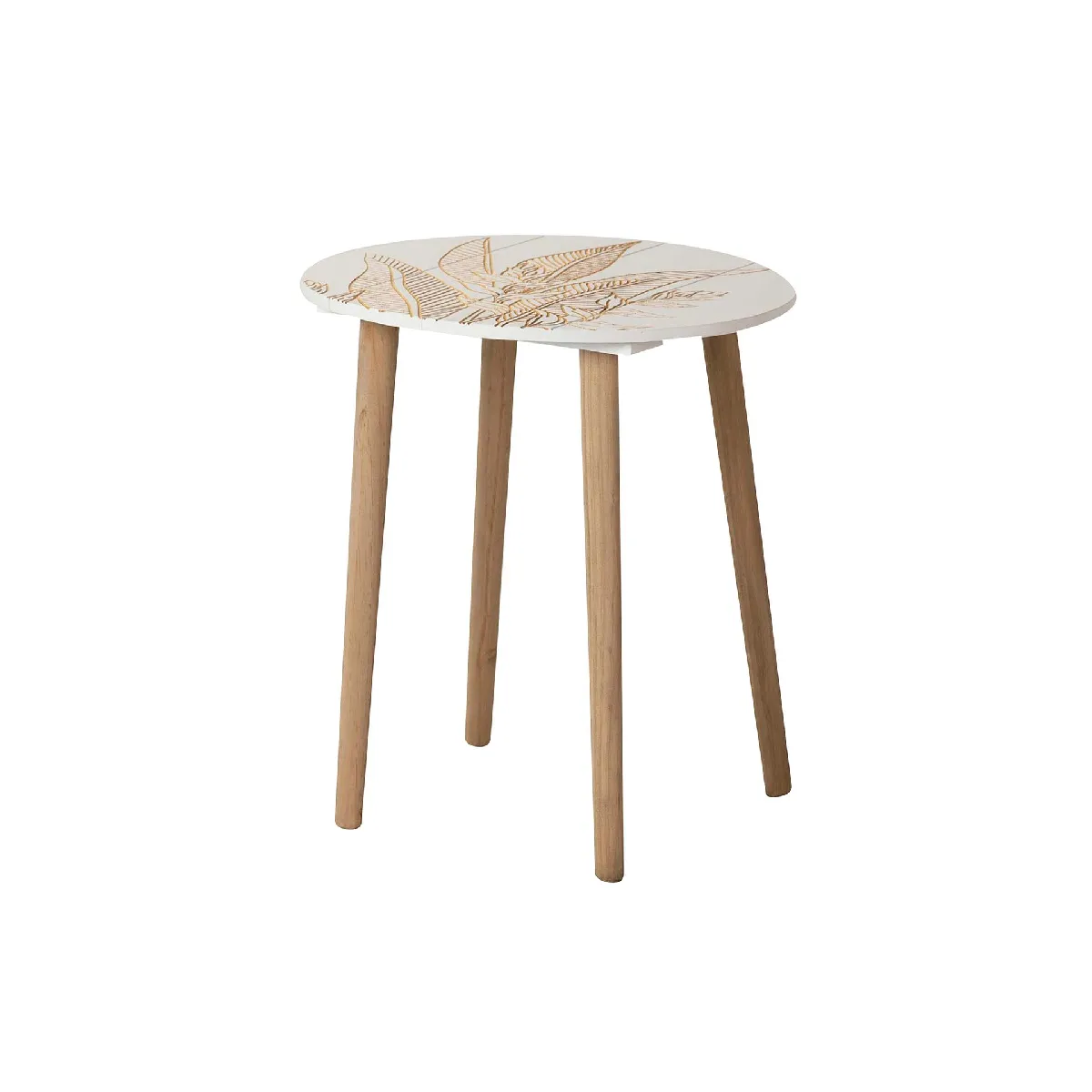 Table d'appoint en bois sculpté - 45 x 45 x 50 cm