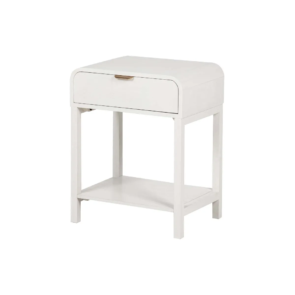 Table basse en MDF de pin blanc doré - 48 x 36 x 61 cm