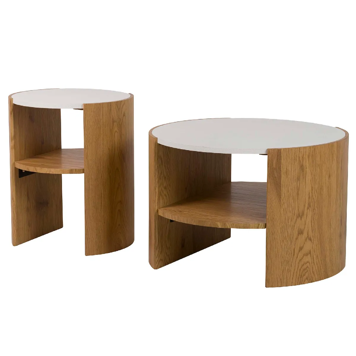 Ensemble de 2 tables en MDF de 60x60x40 et 40x40x48 cm