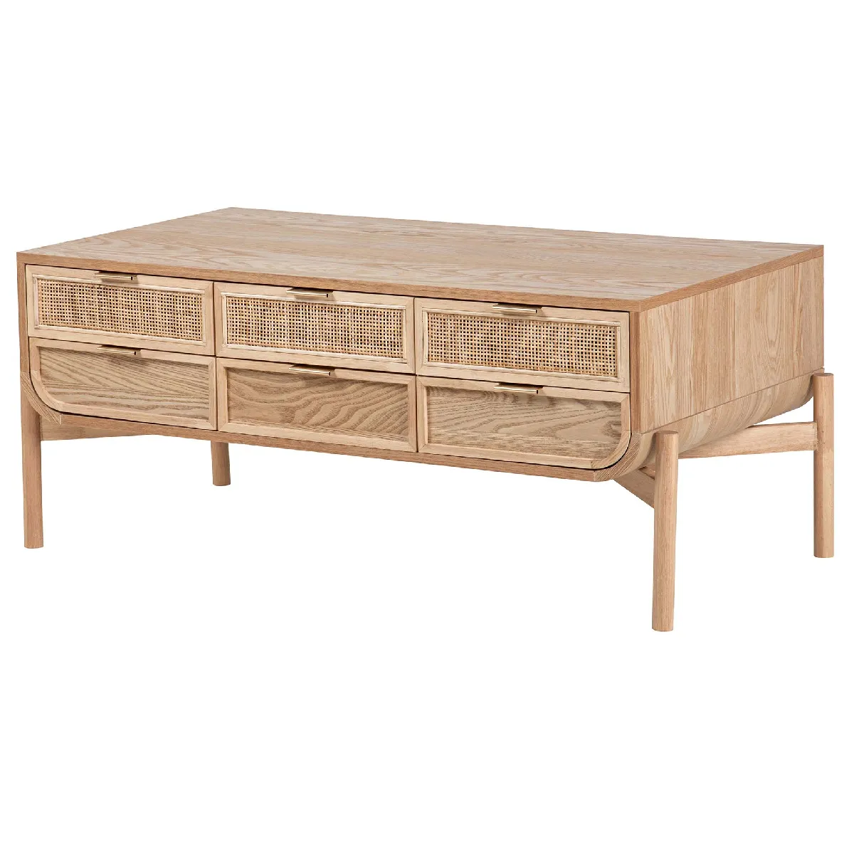 Table basse en MDF marron - 110 x 56 x 45 cm