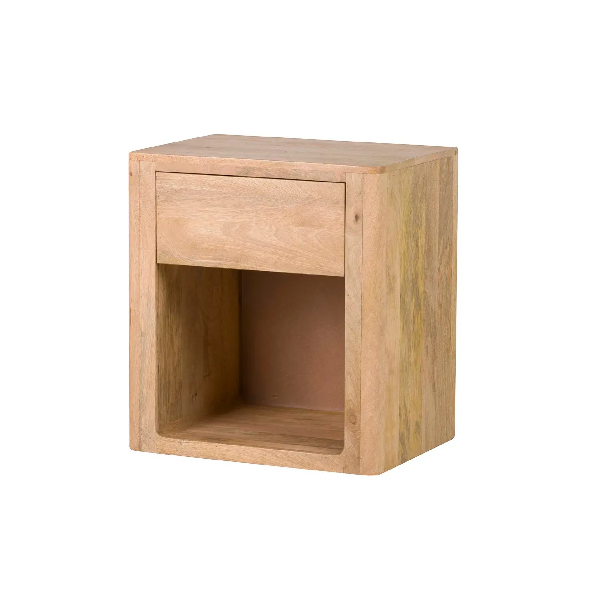 Table d'appoint Felo en bois de manguier, marron - 55 x 40 x 60 cm