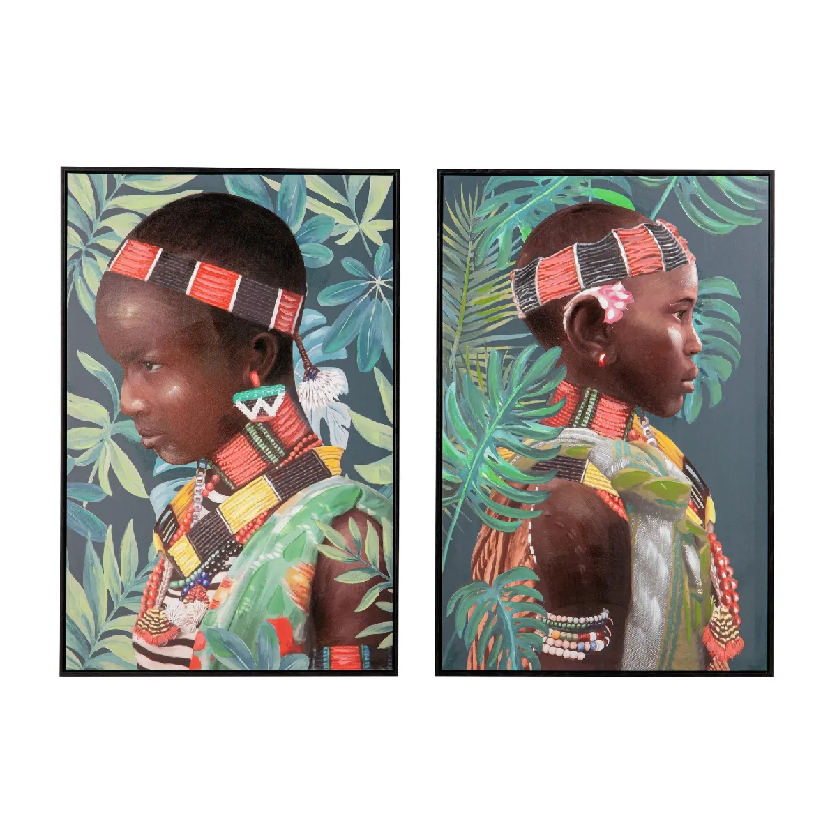 Ensemble de 2 tableaux pour enfants, peints à 80 % à la main 60 x 3,5 x 90 cm