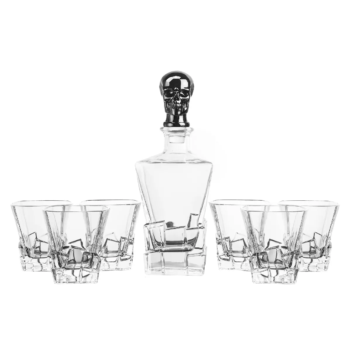 Service à whisky en cristal 7 pièces, 820 ml