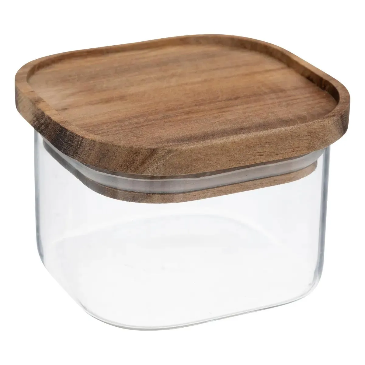 Bocal "hermet" 0,4len Verre Avec Couvercle Hermétique En Acacia - 5five