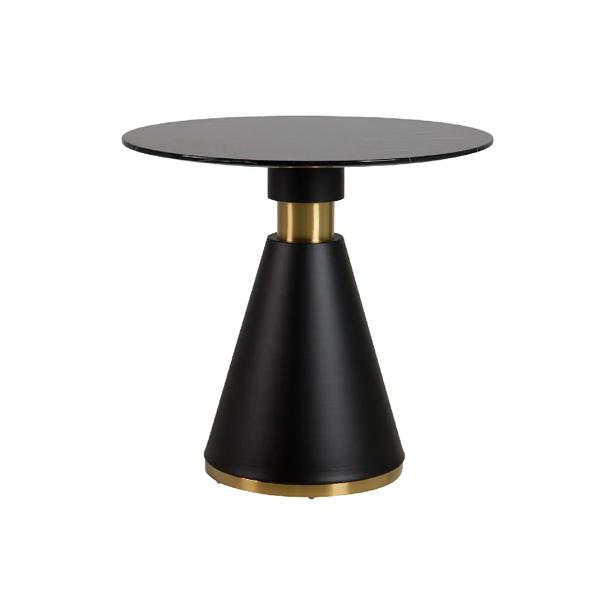 Table de salle à manger en marbre synthétique - 80 x 80 x 75 cm