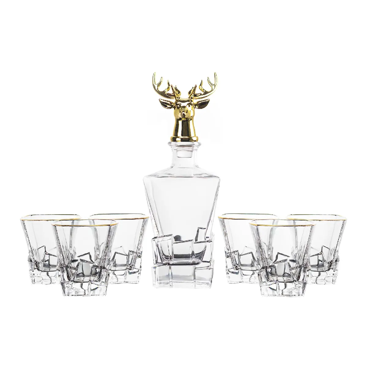 Service à whisky en cristal 7 pièces, 820 ml
