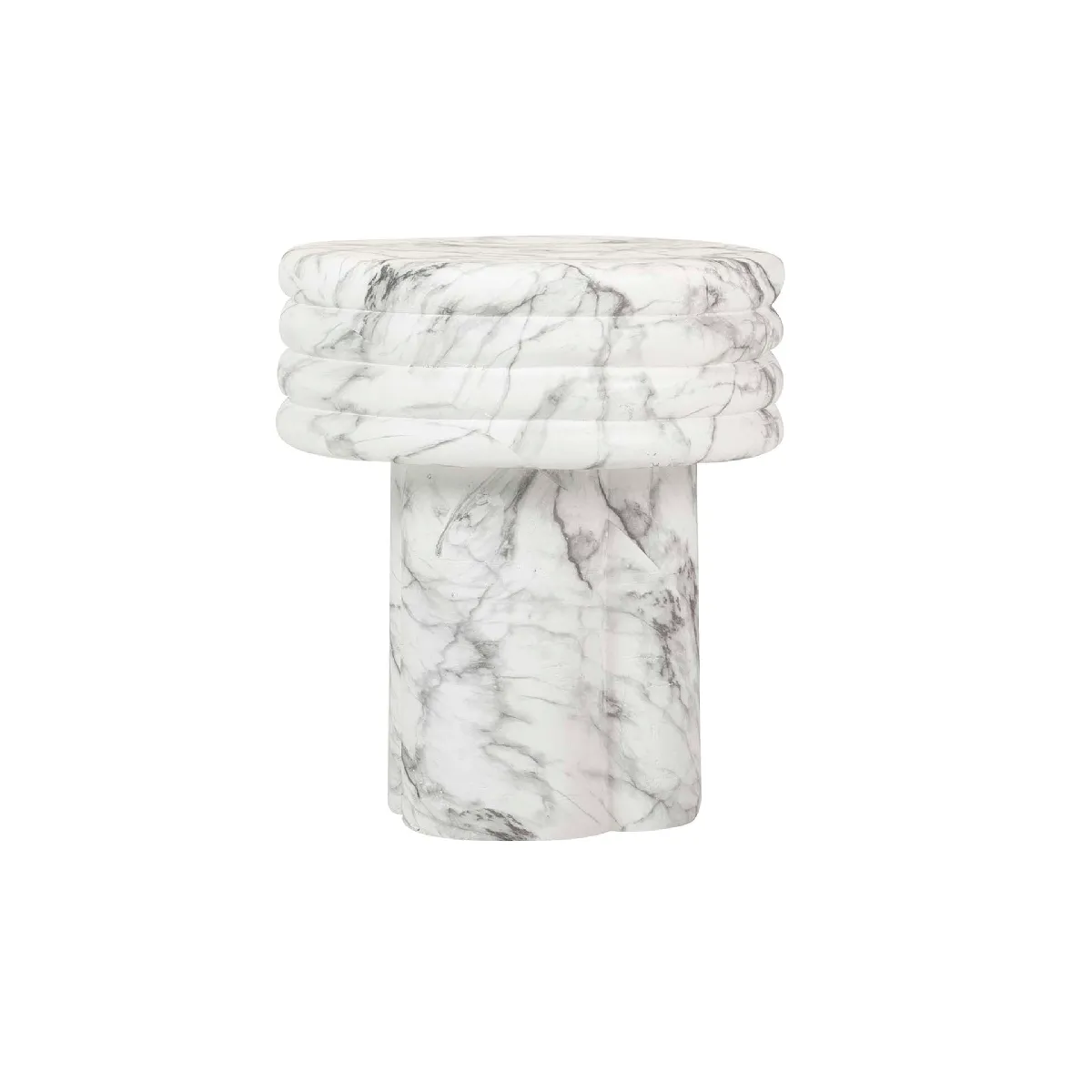 Table d'appoint blanche Sedit - 37 x 37 x 42 cm