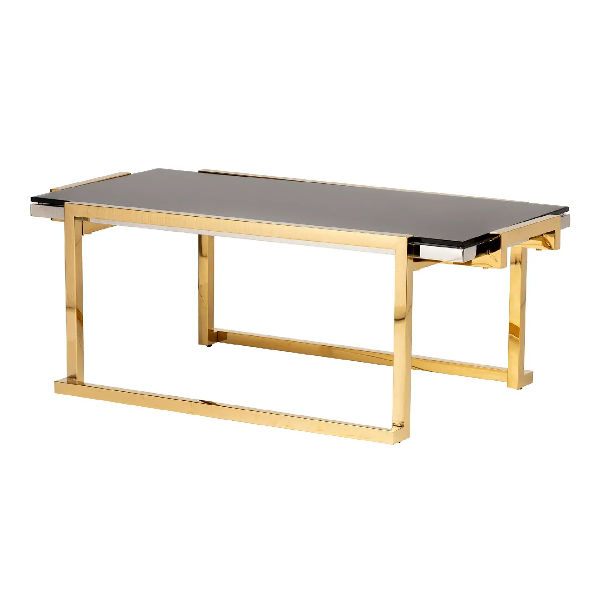 Table basse Novosibirsk en acier inoxydable - 120 x 60 x 45 cm