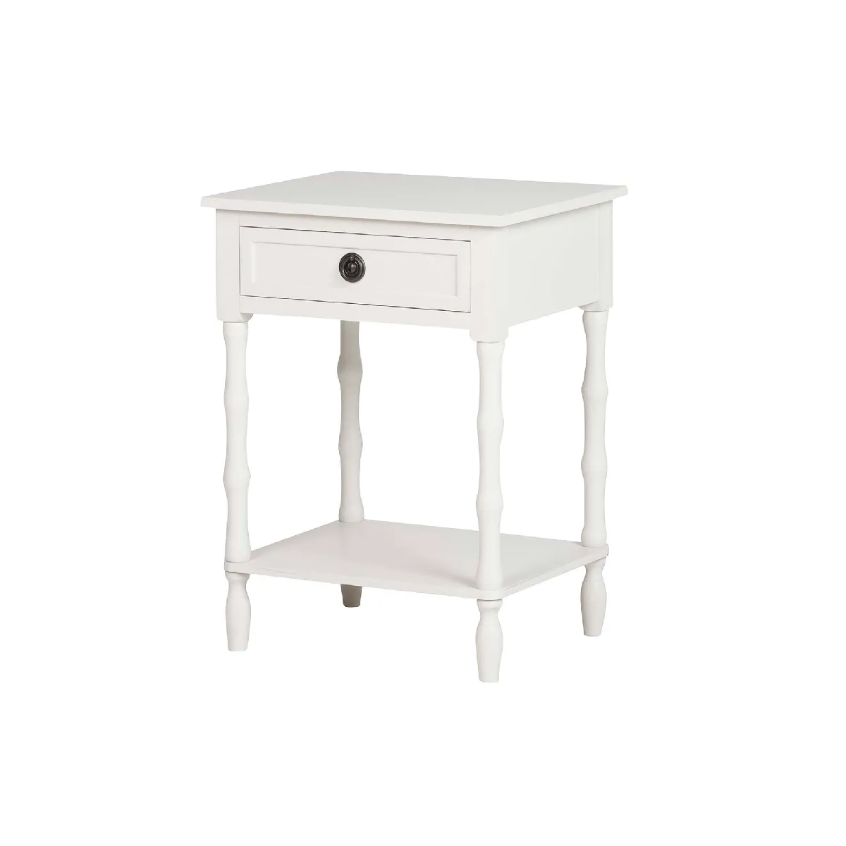 Table basse en MDF pin beige - 48 x 40 x 66 cm