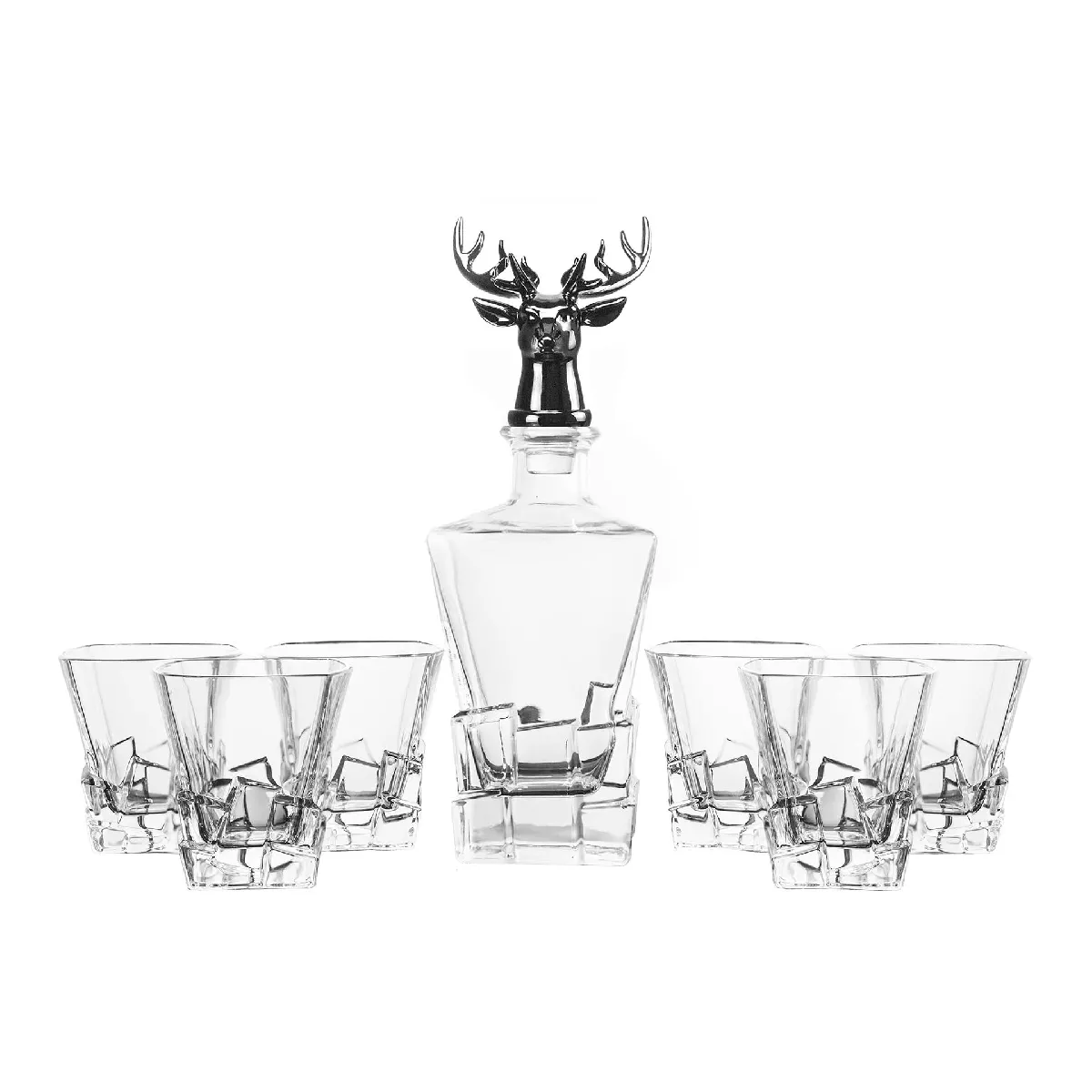 Service à whisky en cristal 7 pièces, 820 ml