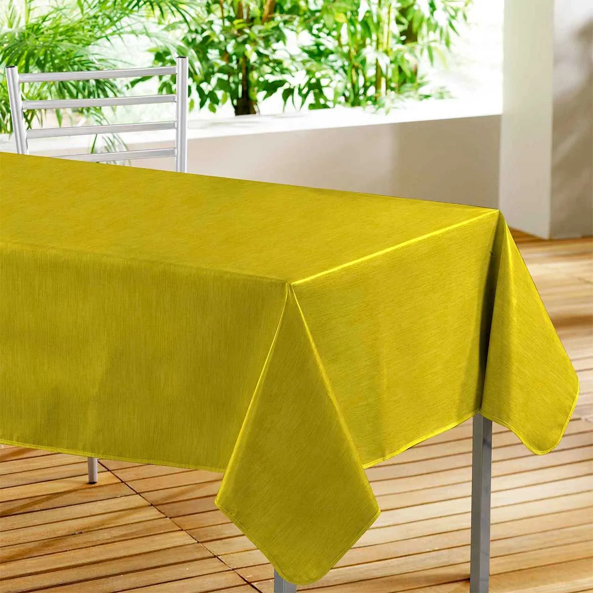 Nappe Toile Cirée "declino" 140x240cm Jaune