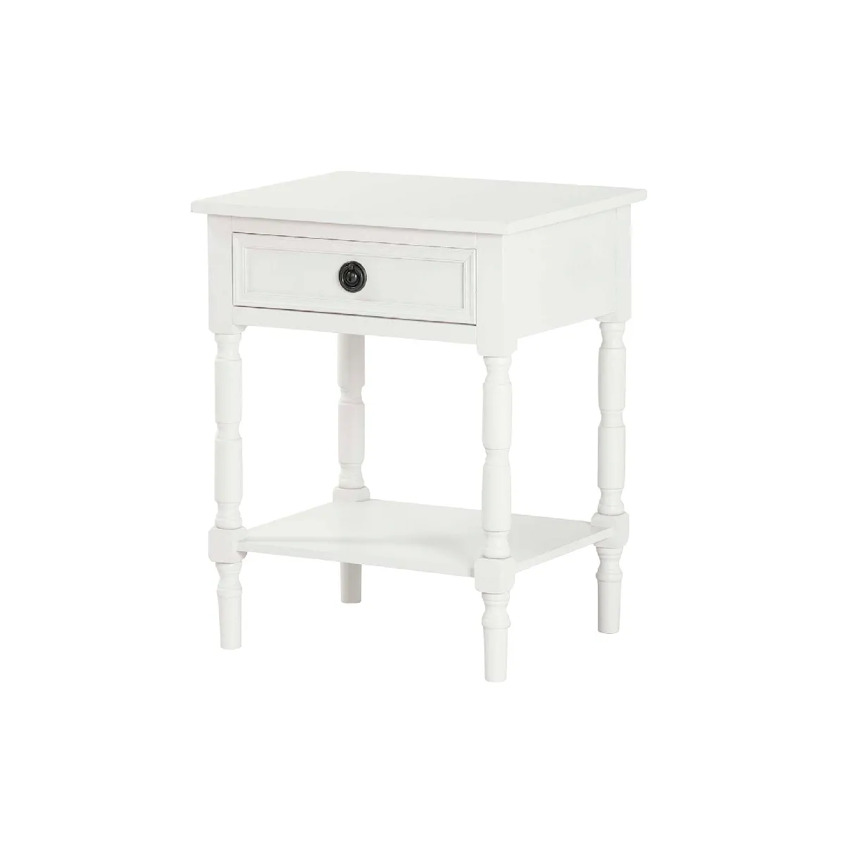 Table basse en MDF de pin blanc - 48 x 35 x 66 cm