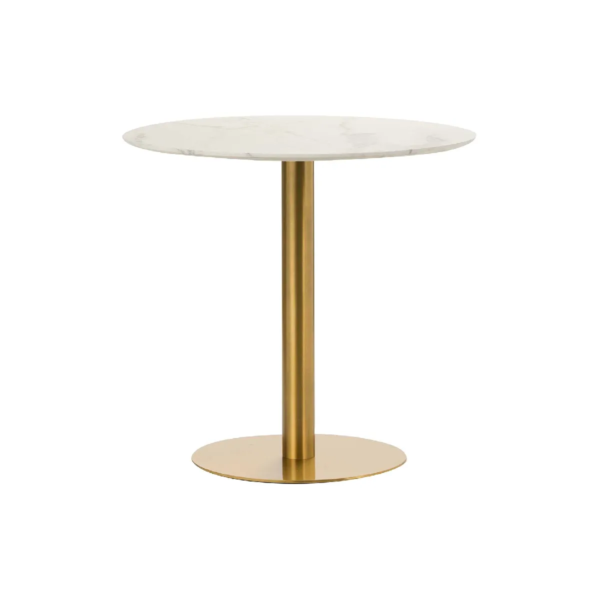 Table de salle à manger Calgary en acier inoxydable - 80 x 80 x 75 cm