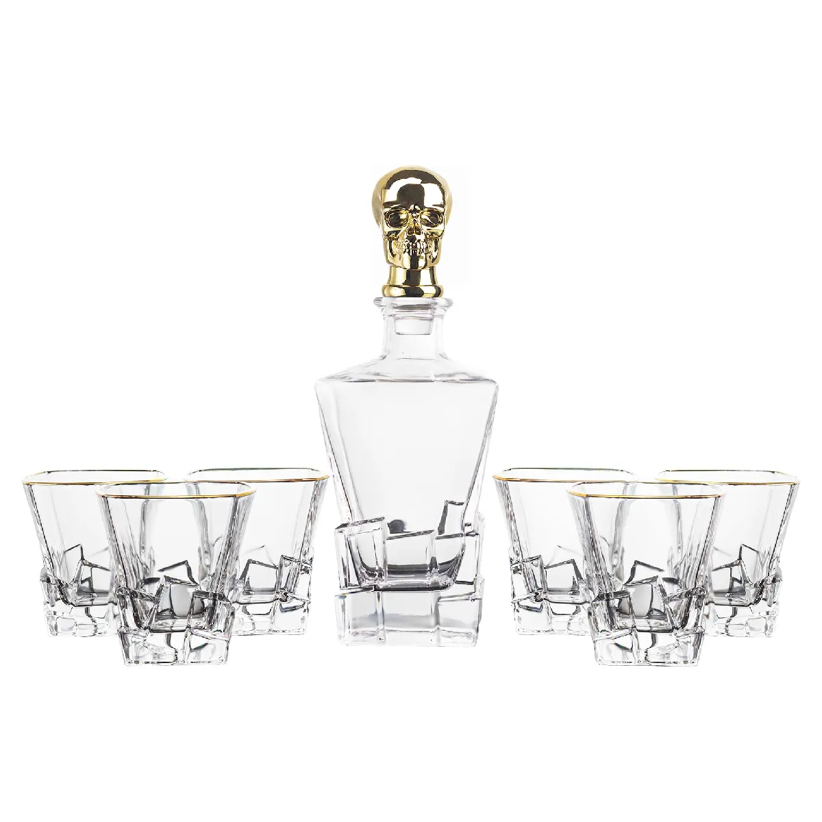 Service à whisky en cristal 7 pièces, 820 ml