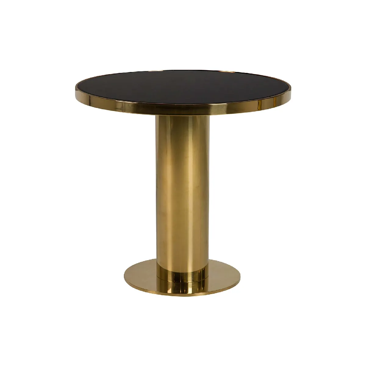 Table de salle à manger en acier inoxydable doré - 80 x 80 x 75 cm