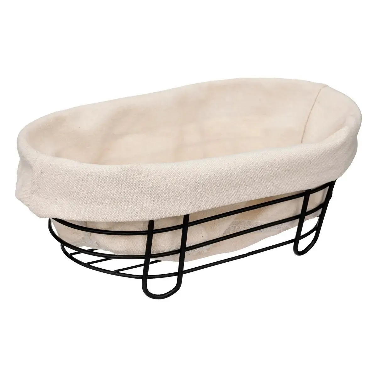 Corbeille En Acier 28cm Beige/noir - 5five