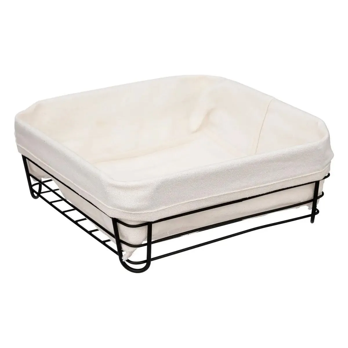 Corbeille En Acier 25cm Beige/noir - 5five