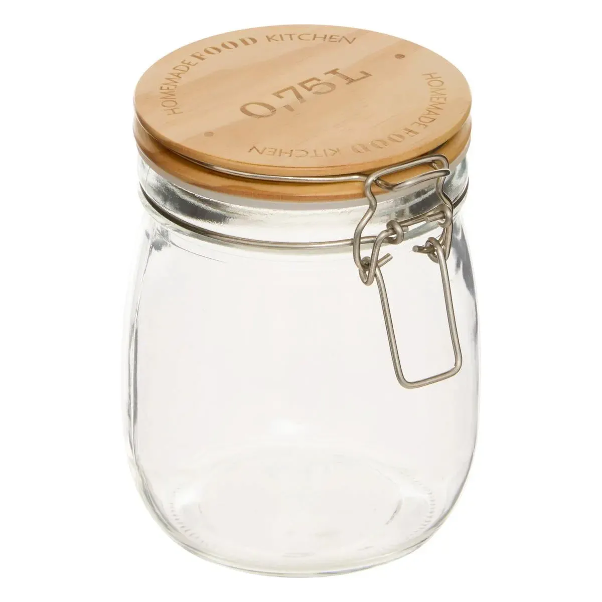 Bocal Verre Couvercle Pin "wording" 0,75l - 5five