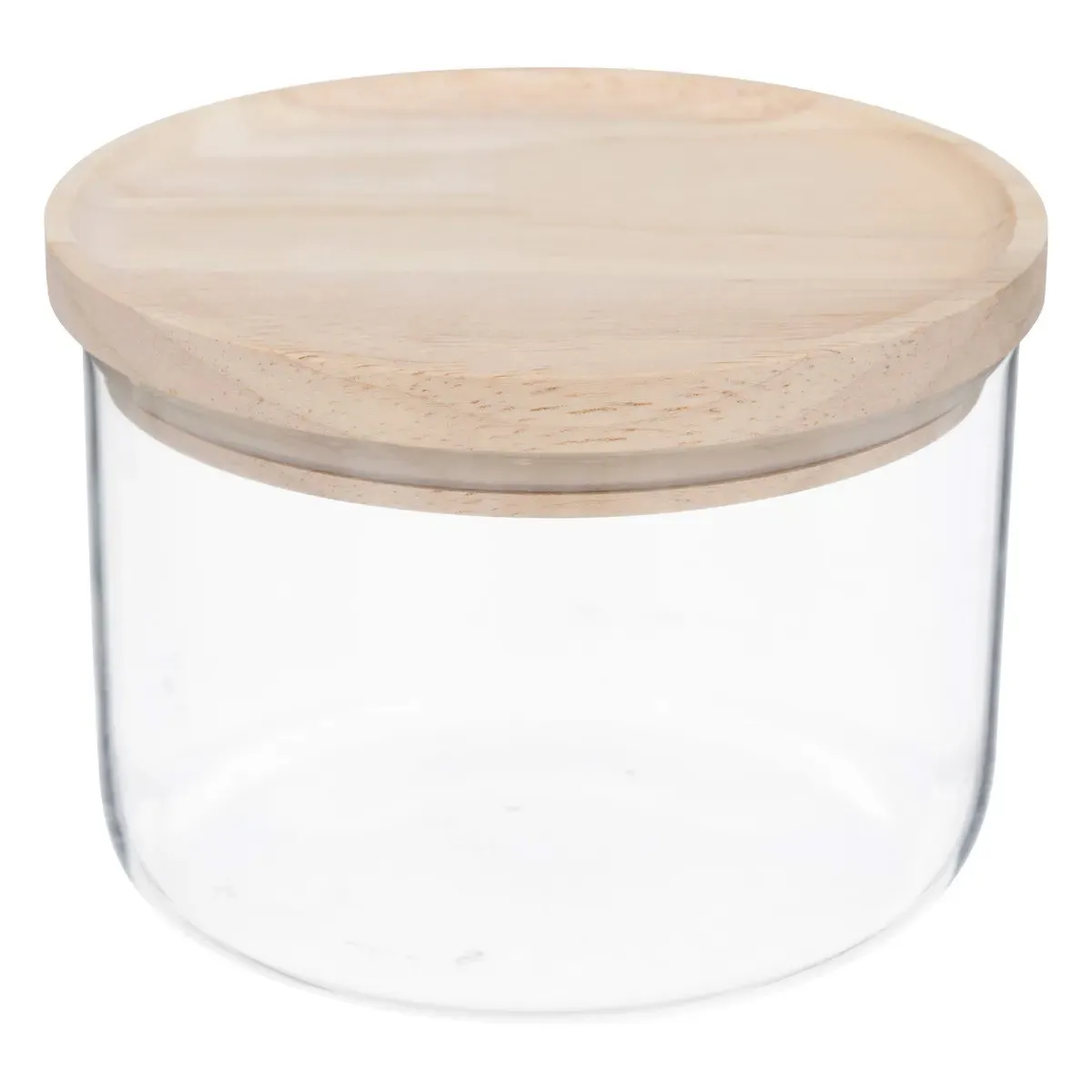 Bocal "hermet" 0,65l En Verre Avec Couvercle Hermétique Hévéa - 5five