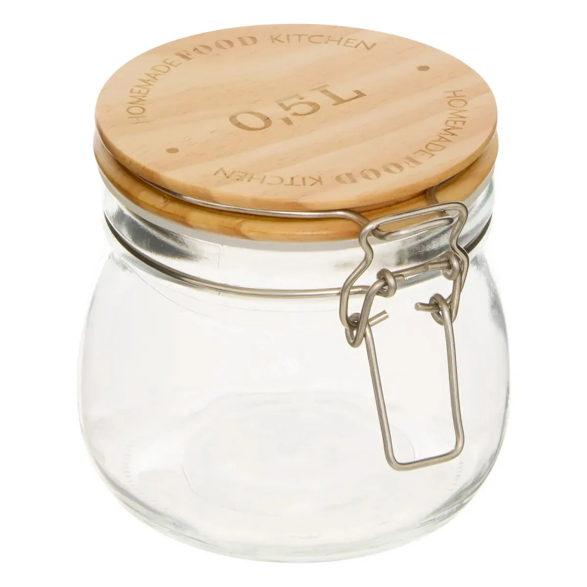 Bocal Verre Couvercle Pin "wording" 0,5l - 5five