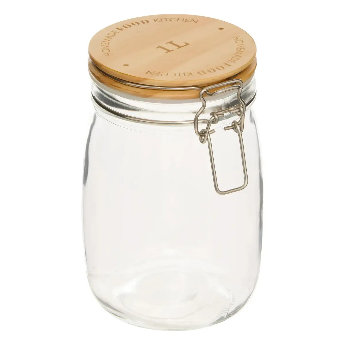 Bocal Verre Couvercle Pin "wording" 1l - 5five