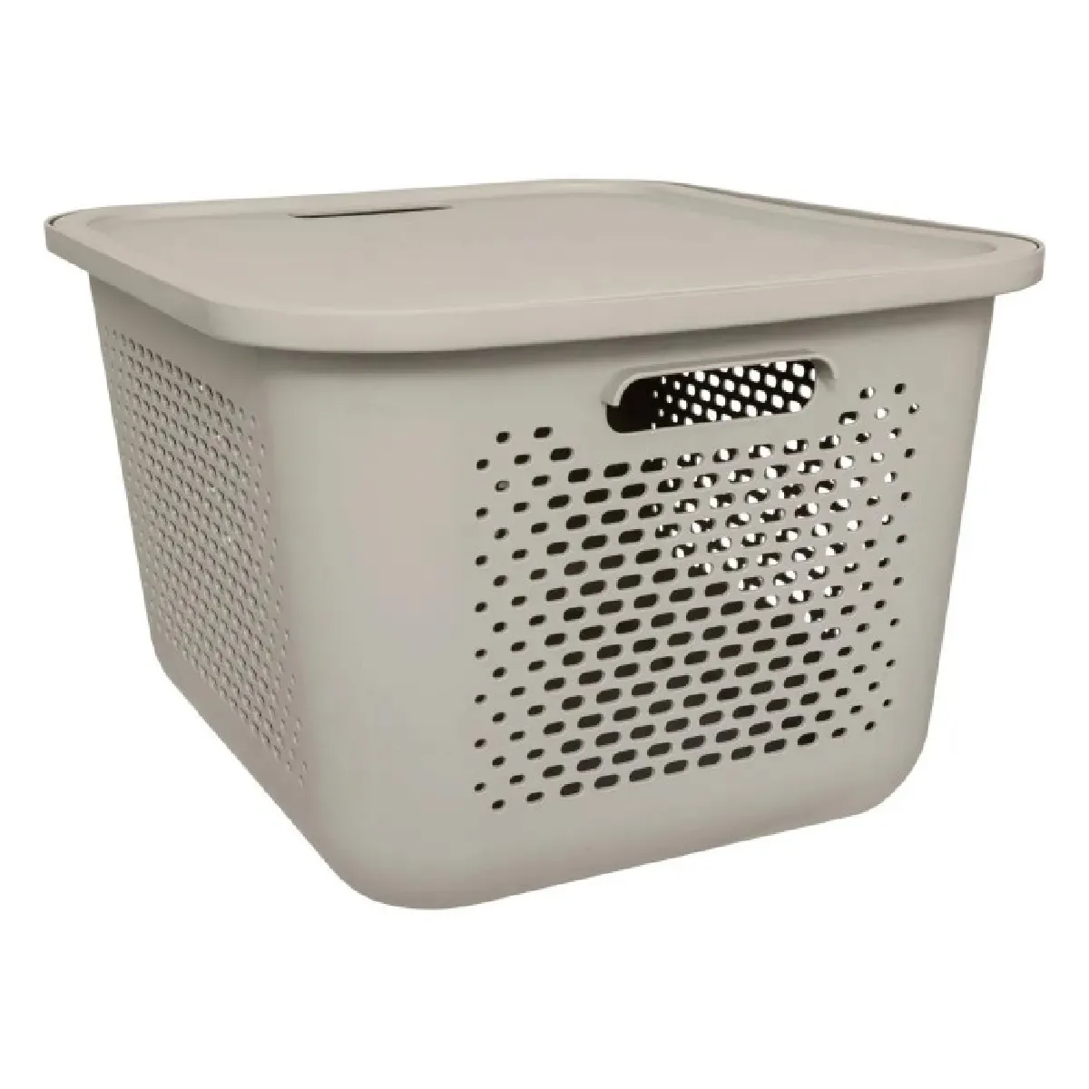 Panier "aera" 19,6l Avec Couvercle En Lin - 5five