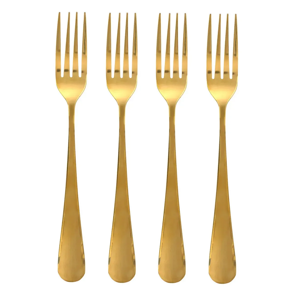 Lot De 4 Fourchettes Gold Inox Or - Sg Secret De Gourmet