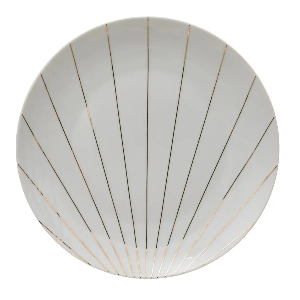 Lot De 6 Assiettes Plates "le Collectionneur" 27cm Blanc