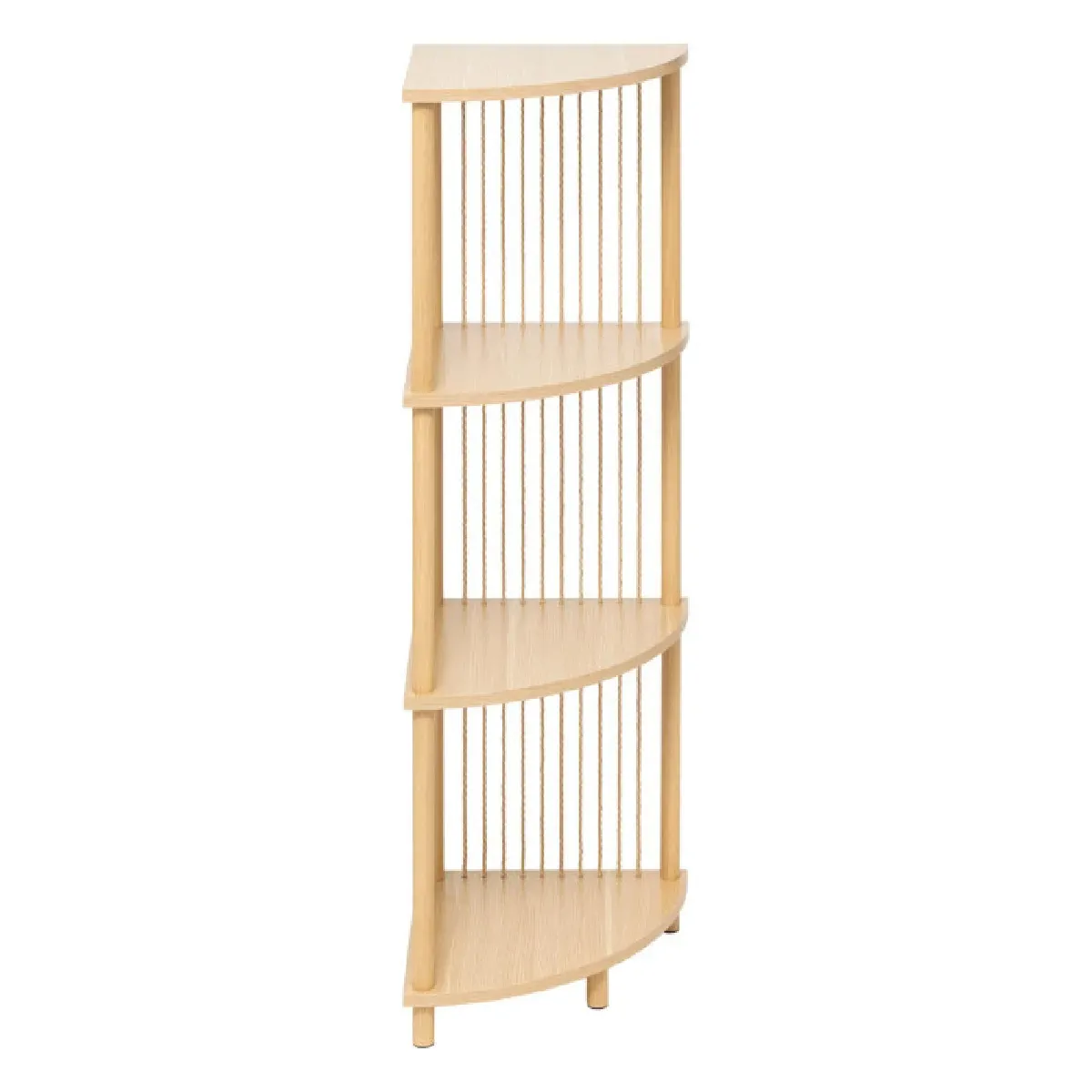 Etagère D'angle "kord" 4 Niveaux Effet Bois Clair - 5five
