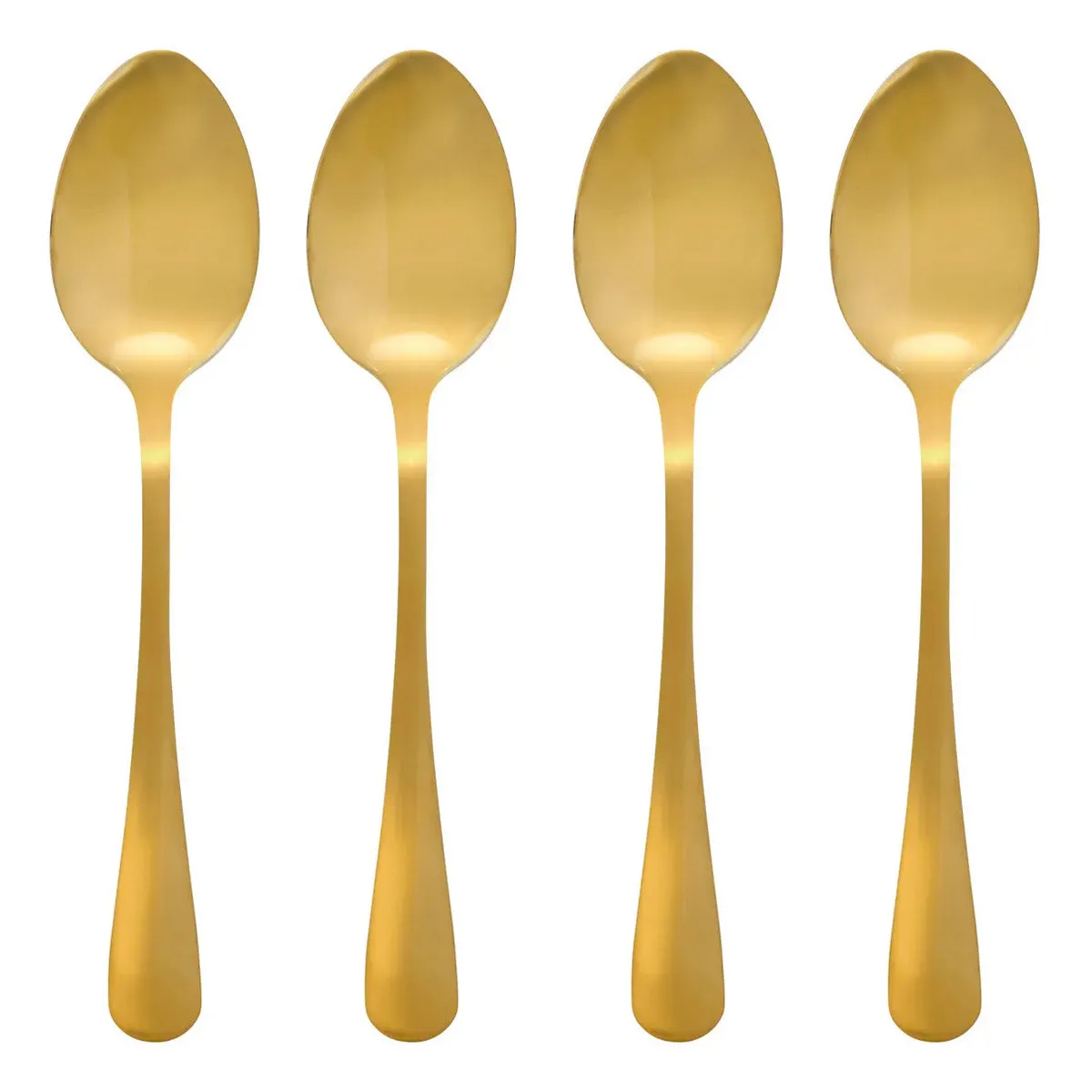 Lot De 4 Cuillères À Soupe Gold Inox Or - Sg Secret De Gourmet