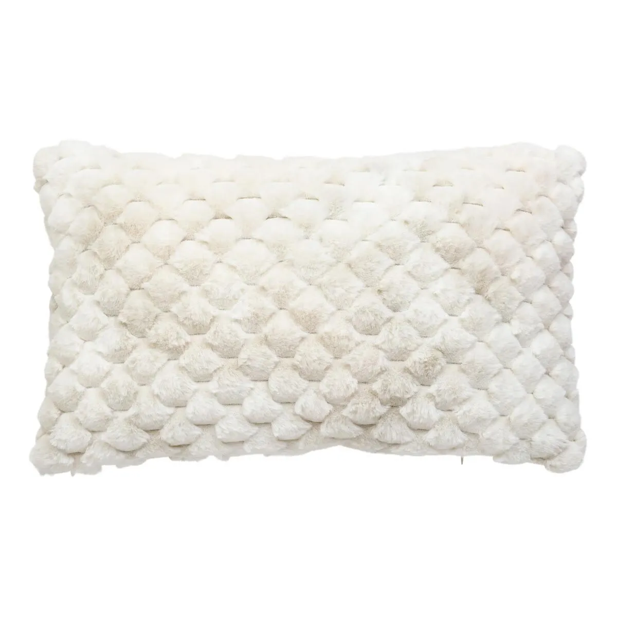 Coussin fourrure Adriel beige 38x58cm - Atmosphera Créateur d'intérieur