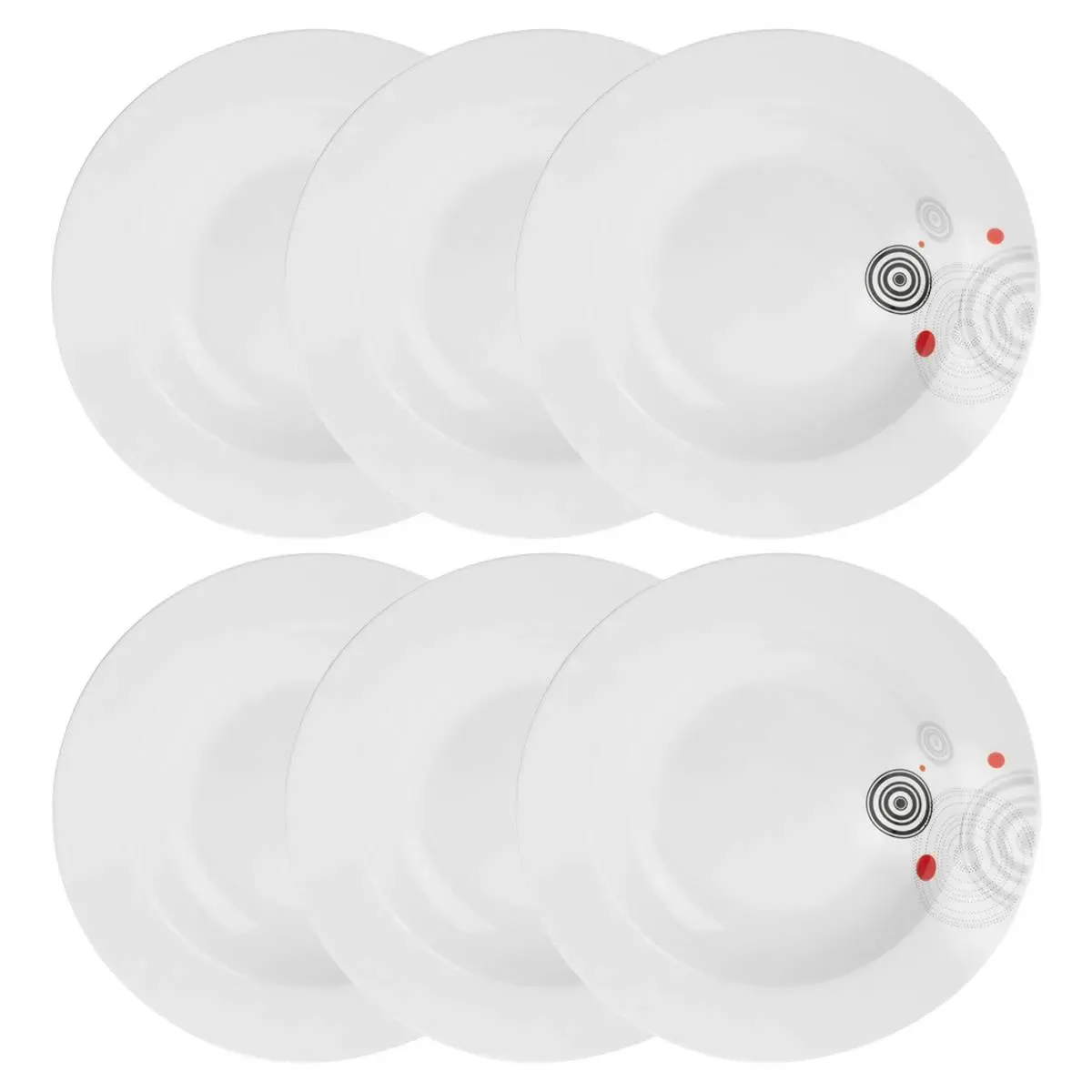 Lot De 6 Assiettes Creuses Rondes 22 Cm - Sg Secret De Gourmet