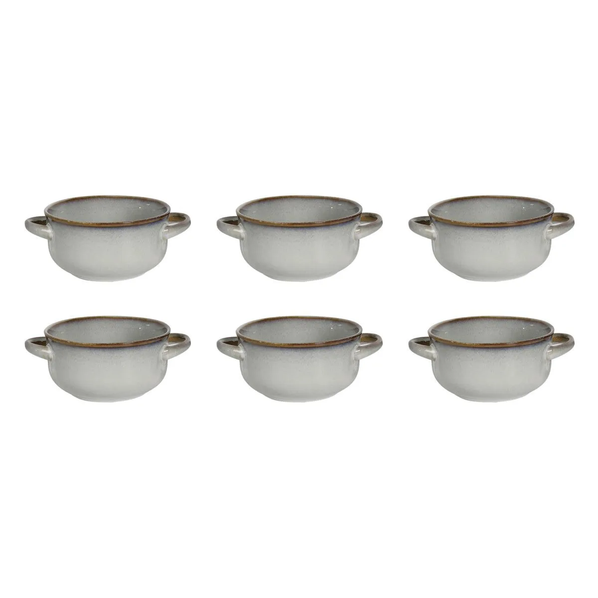 Lot de 6 Bols - HOME DECO FACTORY - Au Grès du Temps - Élégants - Pratiques - Gris