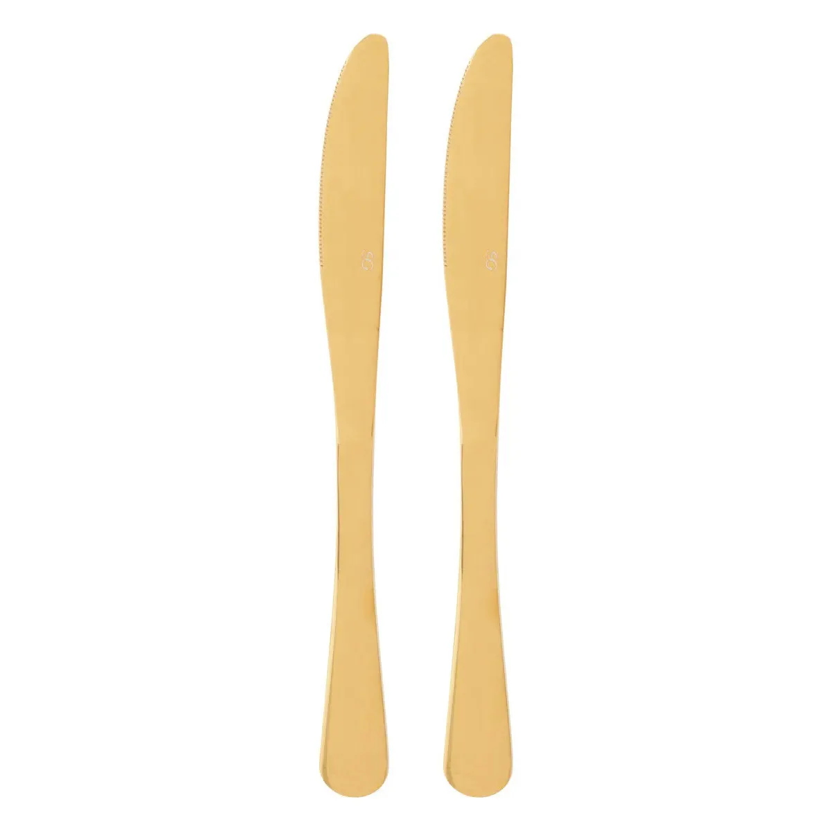Lot De 2 Couteaux Gold Inox Or - Sg Secret De Gourmet